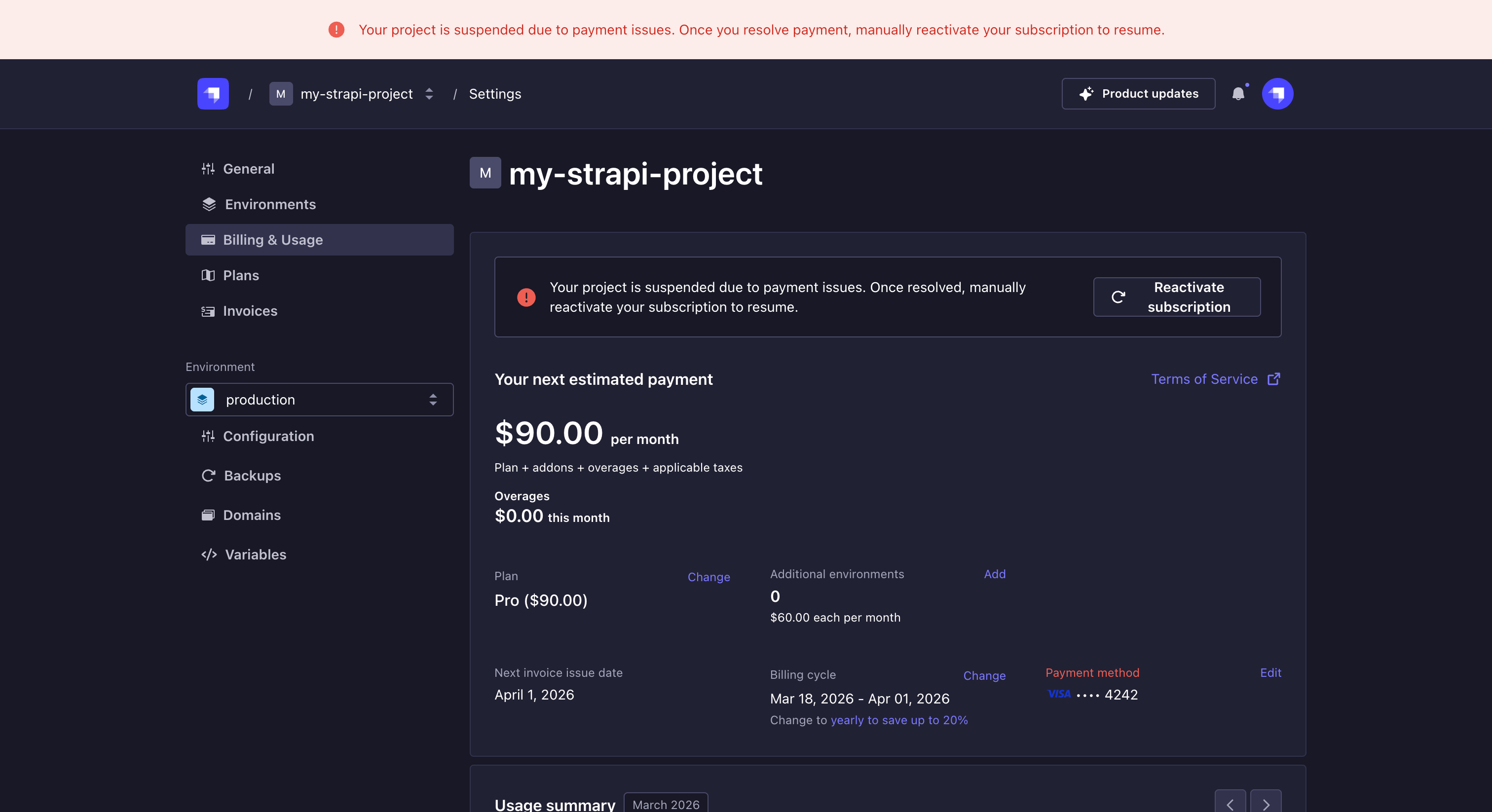 Reactivate subscription